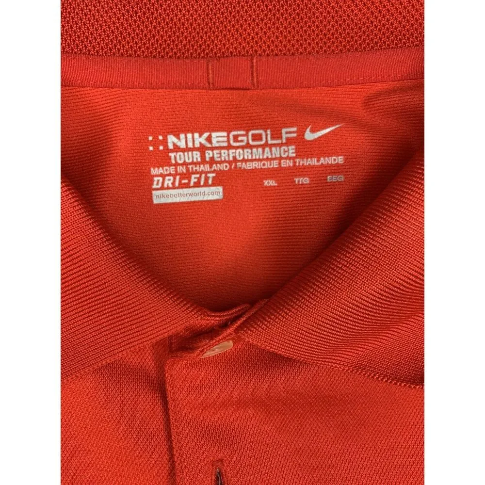 Nike Golf Tour‎ Performance Polo Shirt Mens 2XL Dri Fit Red
